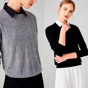 TopCollar, női ing gallér (fekete és fehér)