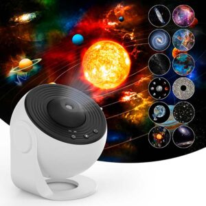 Planetarium, egy éjszakai projektor, amely 12 különböző típusú galaxist, csillagképet és bolygót mutat be